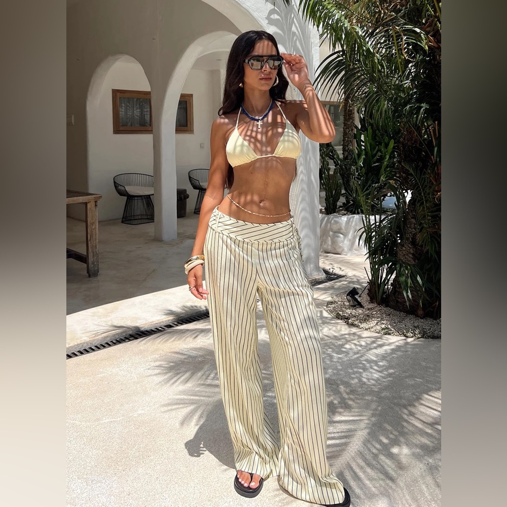 Princess Polly Raymonde Wide-Leg Striped Pants